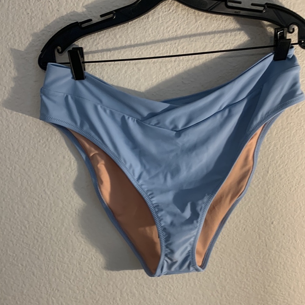 J Crew NEW blue XL bikini Swim Bottom summer vacation Spring high waist RESORT